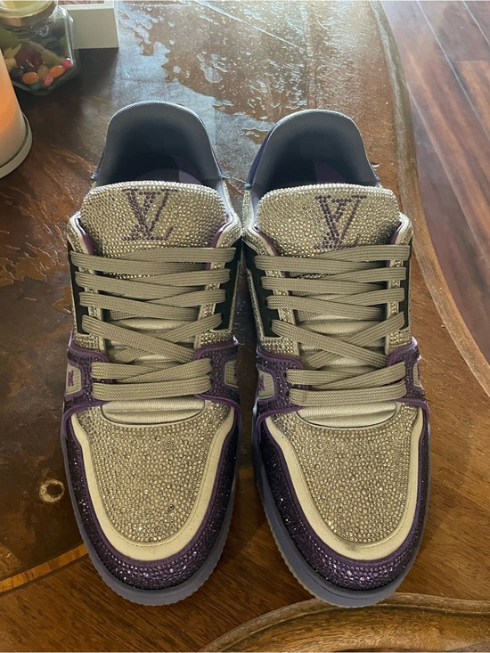 Louis Vuitton Other - Louis Vuitton Men's Low-Top Sneakers in Purple and Silver Crystal
